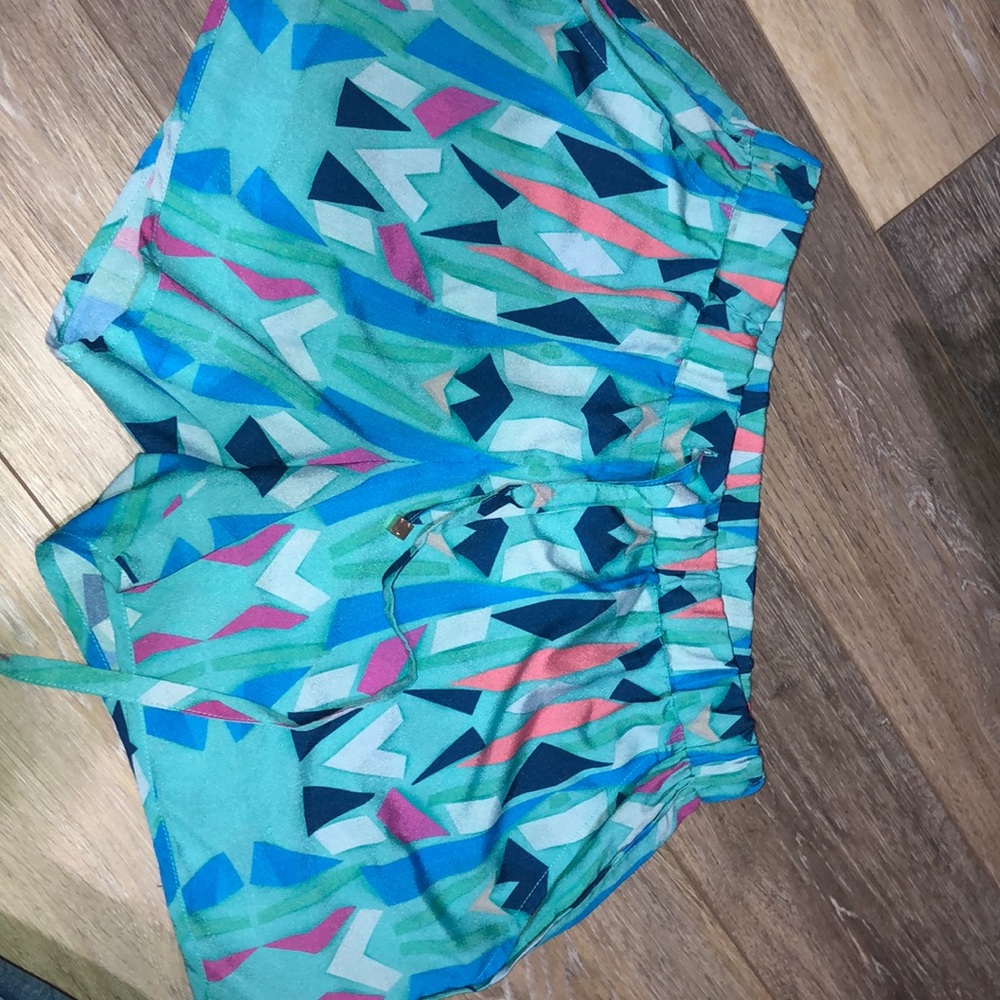 silky shorts, multicolored